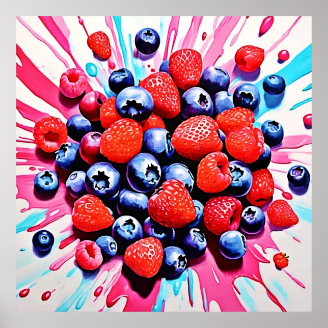 Póster Berry Blast: Fruity Fun (Frente)
