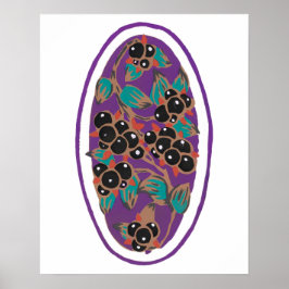 Póster Berry botánica , Clíparte floral Art Déco Pequeña
