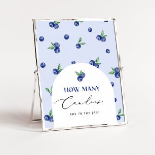 Póster Berry de arándano azul dulce Adivinen cuántos dulc