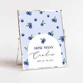 Póster Berry de arándano azul dulce Adivinen cuántos dulc