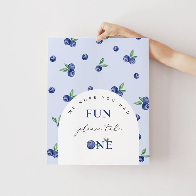 Póster Berry de arándano azul primer cumpleaños Favorito  (Subido por el creador)