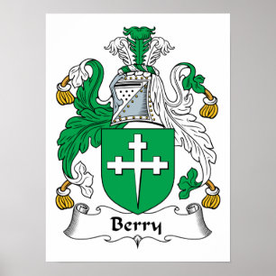 Póster Berry Family Crest