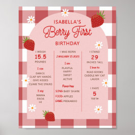 Póster Berry First Birday Milestone Poster