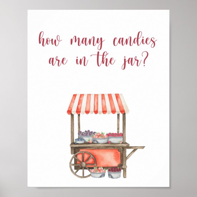 Póster Berry - guess how many candies Poster (Frente)