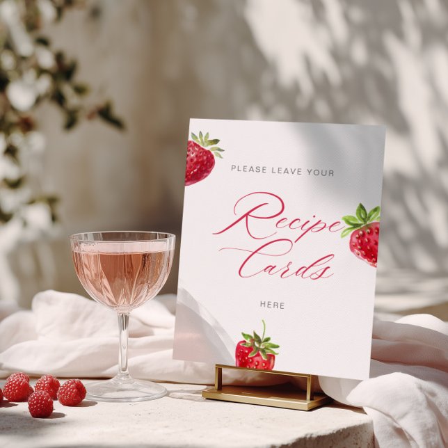 Póster Berry in Love Bridal Shower Recipe Cards (Subido por el creador)