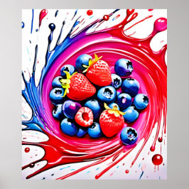 Póster Berry Splash: ráfaga de color