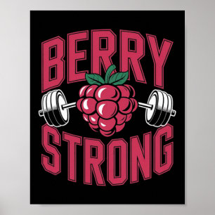 Póster Berry Strong - Fitness Weightrising Bodybuilding
