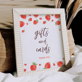 Póster Berry Sweet Baby Shower Gifts and Cards Rótulo