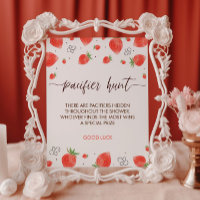 Berry Sweet Baby Shower Pacifier Hunt Game Rótulo