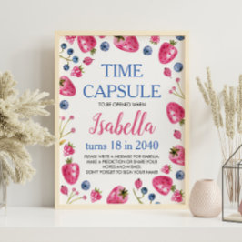 Póster Berry Sweet Birthday Time Capsule Rótulo