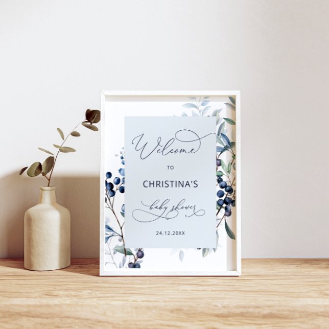 Póster Berry Sweet Blueberry Poster de bienvenida de Baby (Subido por el creador)