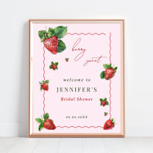 Berry Sweet Bridal Shower Welcome Sign
