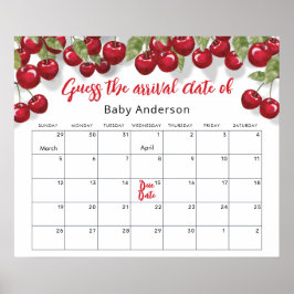 Póster Berry Sweet Cherry adivina el Poster de la fecha d