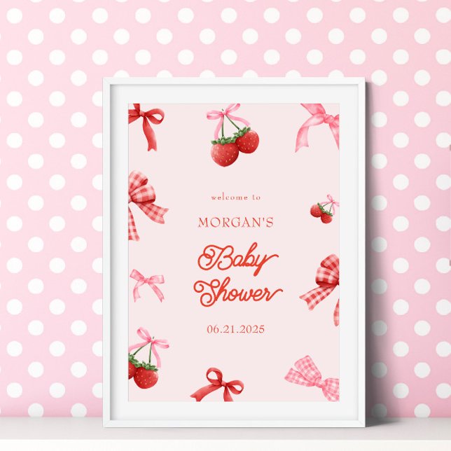 Póster Berry Sweet Pink Coquette Baby Shower (Subido por el creador)
