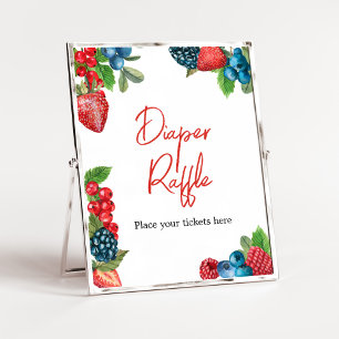 Póster Berry Sweet Summer Baby Shower Diaper Raffle
