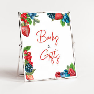 Póster Berry Sweet Summer Baby Shower Libros y regalos