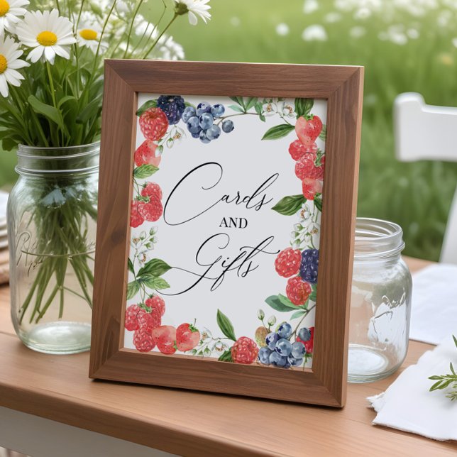 Póster Berry Sweet Watercolor Tarjetas Baby Shower y Rega (Subido por el creador)