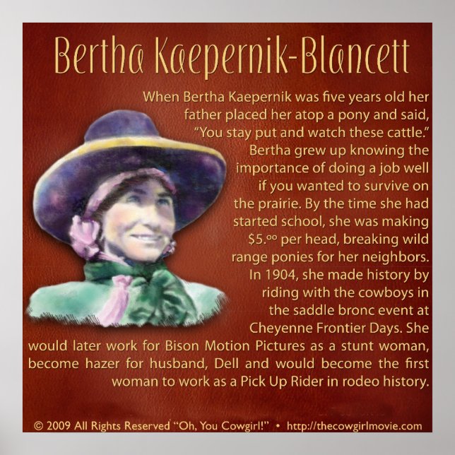 Póster Bertha Kaepernik-Blancett (Frente)