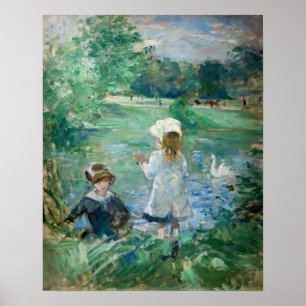 Póster Berthe Morisot - Al lado de un lago