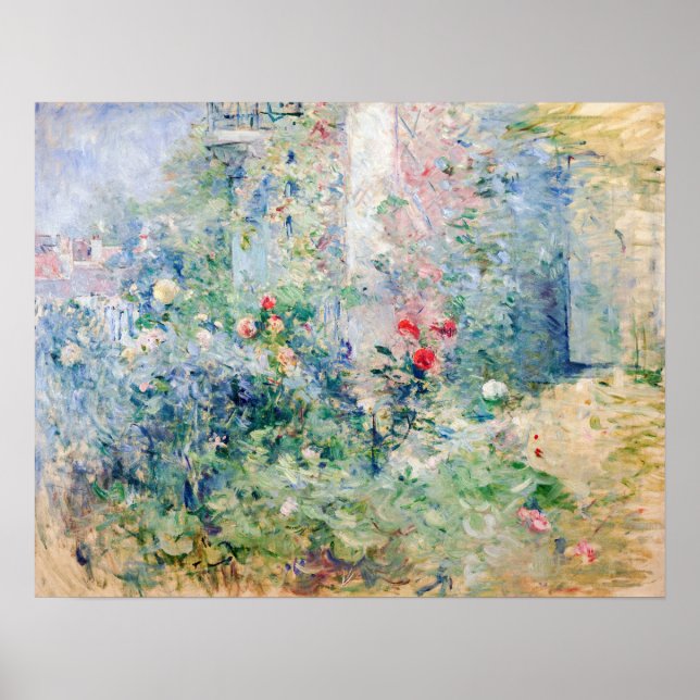 Póster Berthe Morisot - El jardín de Bougival (Frente)