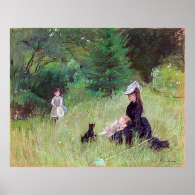 Póster Berthe Morisot - En un parque (Frente)