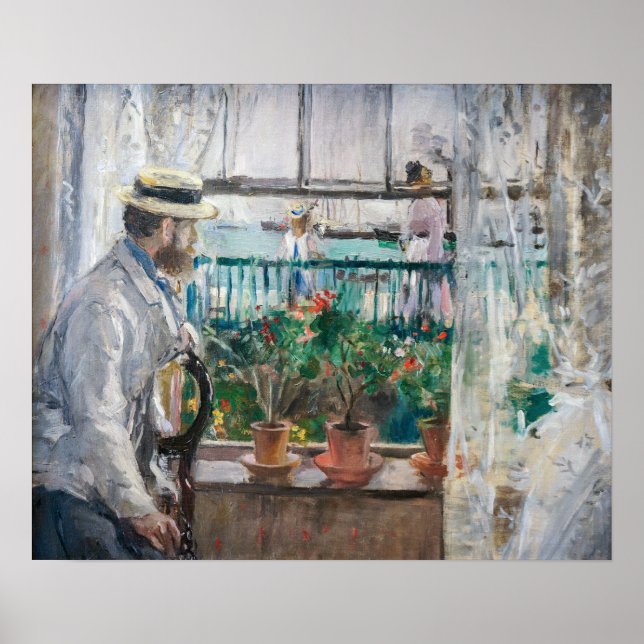 Póster Berthe Morisot - Eugene Manet en la Isla de Wight (Frente)