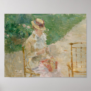 Póster Berthe Morisot - Joven mujer de punto