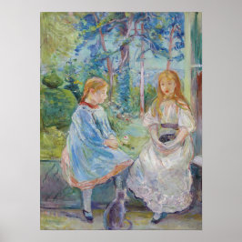 Póster Berthe Morisot - Jóvenes Chicas en la ventana