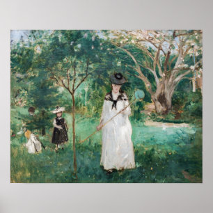 Póster Berthe Morisot - La caza de mariposas