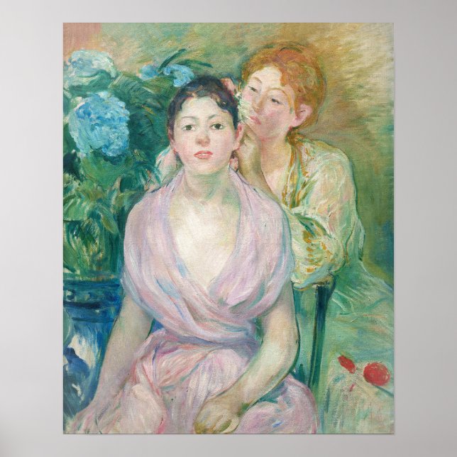 Póster Berthe Morisot - La Horstensia / Las Dos Hermanas (Frente)