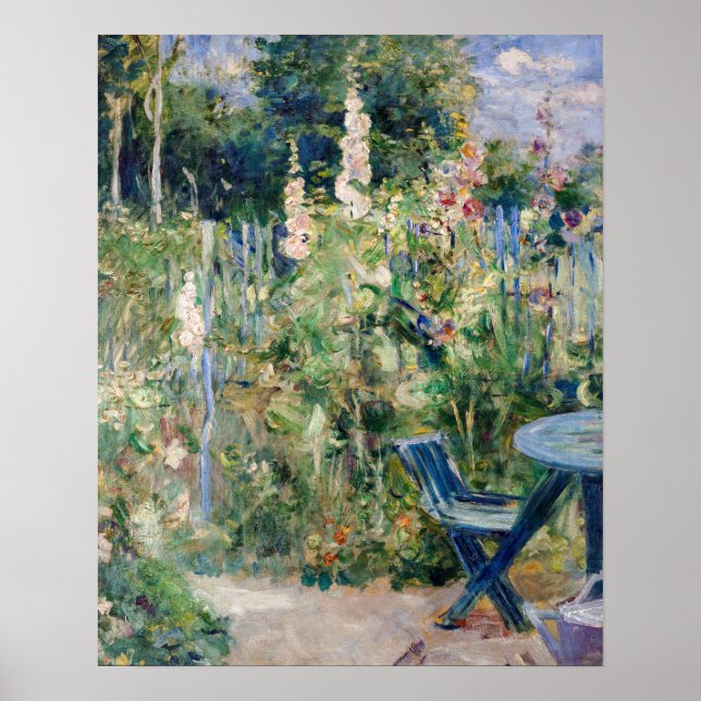 Póster Berthe Morisot - Malvarrosas (Frente)