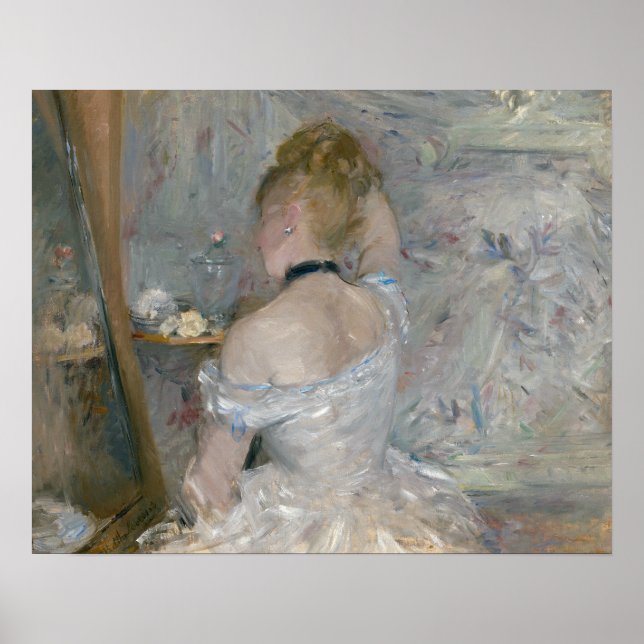 Póster Berthe Morisot - Mujer en su retrete (Frente)