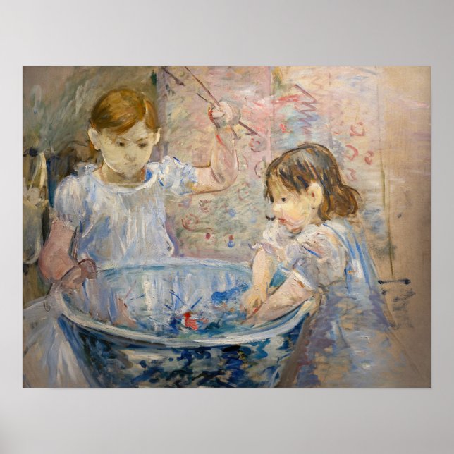 Póster Berthe Morisot - Niños en la cuenca (Frente)