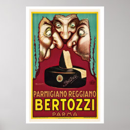 Póster Bertozzi Parmigiano Reggiano, Parma, Italia Vintag