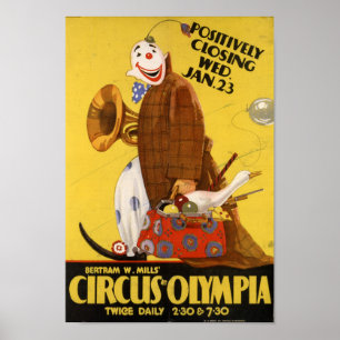 Póster Bertram muele el' circo en el poster de Olympia