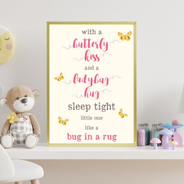 Póster Besada de mariposa y poema de guardería abraza de  (Subido por el creador)