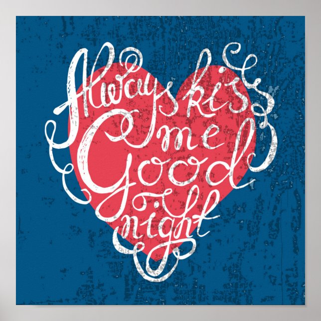 Póster Bésame siempre la buena noche (Frente)