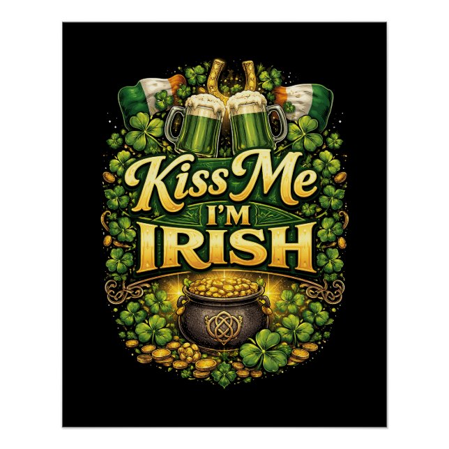 Póster Bésame, soy irlandés (Anverso)