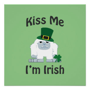 Póster Bésame soy irlandés Yeti