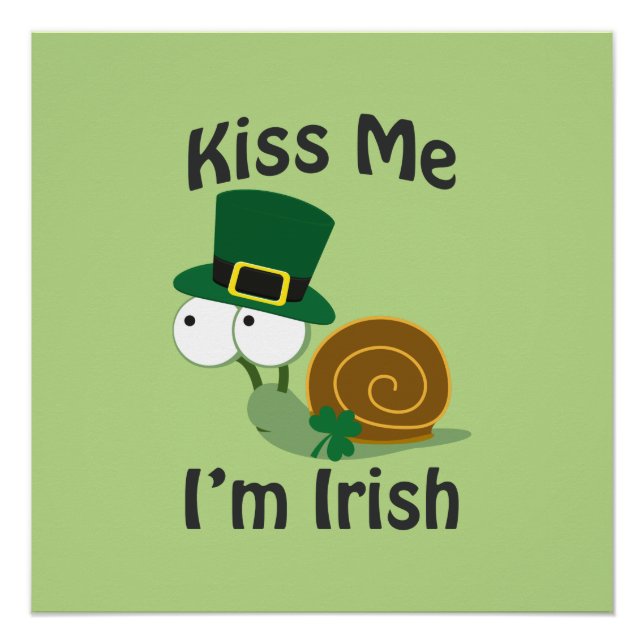 Póster Bésame, soy un caracol irlandés (Anverso)