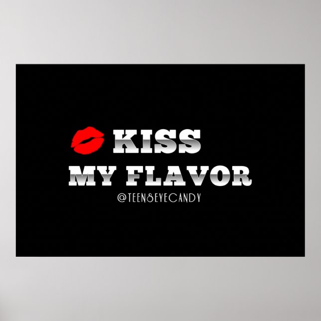 Póster Besar mi violeta de labios rojos con sabor (Frente)