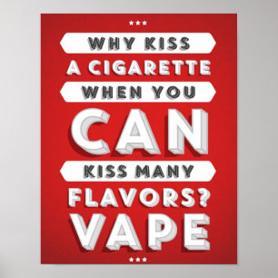 Póster Bese muchos sabores Vape