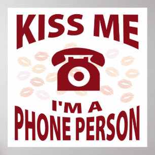 Póster Béseme que soy una persona del teléfono