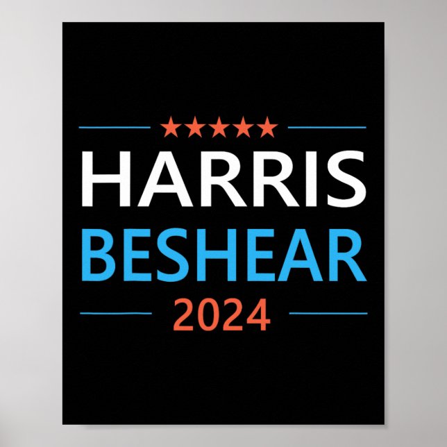 Póster Beshear 2024 Por El Presidente Patriótico Kamala D (Frente)