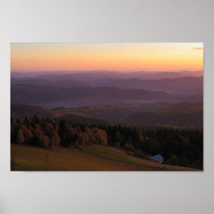 Póster Beskid Wyspowy sunrise