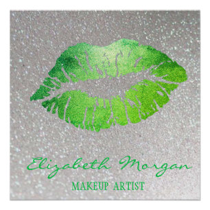 Póster Beso adorable, labios, artista del maquillaje