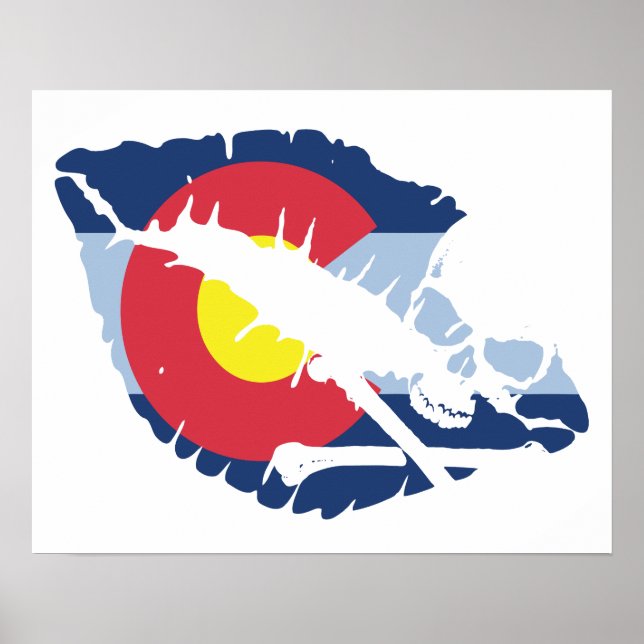 Póster beso colorado (Frente)