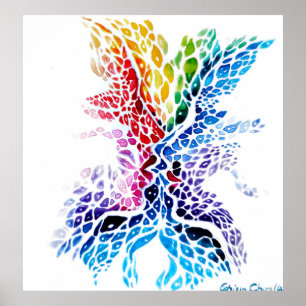 Póster Beso colorido