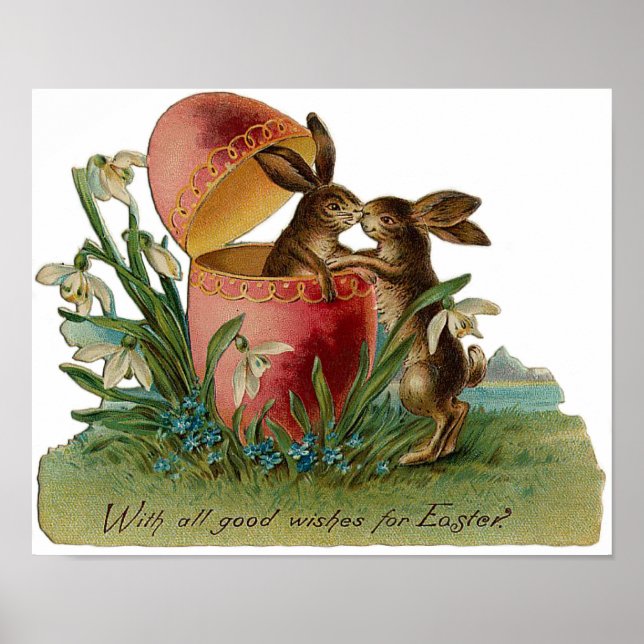Póster Beso de conejo de Pascua (Frente)