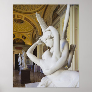 Póster Beso de Cupido y Psiche, de Antonio Canova